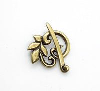 Ivy Toggle Clasp, 15mm, by Bronze Line, 3 Finishes - The Argus Collection