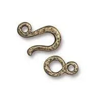 Tierracast Hammered Hook & Eye Clasps, 5 Finishes - The Argus Collection