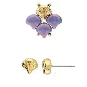 Limani, Cymbal Ginko Earring Posts, 4 Finishes - The Argus Collection