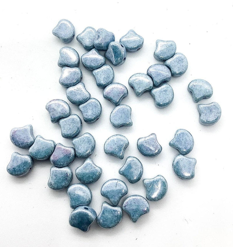 Ginko Beads, 10g. by Matubo, Chalk Blue Luster - The Argus Collection