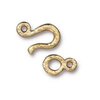 Tierracast Hammered Hook & Eye Clasps, 5 Finishes - The Argus Collection