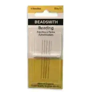English Beading Needles, Size 10, 12 or 13, 4-Pack - The Argus Collection