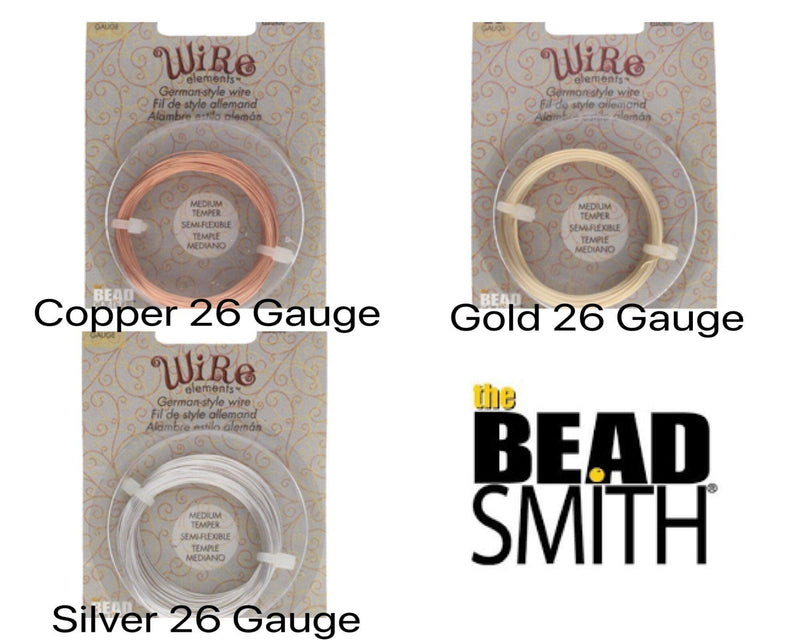 26 Gauge German-Style Wire, Round in 3 Finishes - The Argus Collection