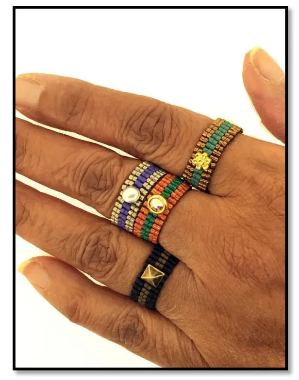 Finger Dressing Ring & Bracelet Pattern - The Argus Collection