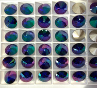 Brilliance Crystal Rivolis, 1122, 12mm, The Purple Haze Collection in 2 Colors - The Argus Collection