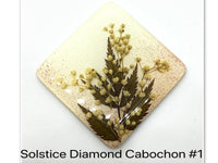 Solstice Diamond Resing Cabochons, Handmade with Dried Flowers - The Argus Collection