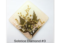 Solstice Diamond Resing Cabochons, Handmade with Dried Flowers - The Argus Collection