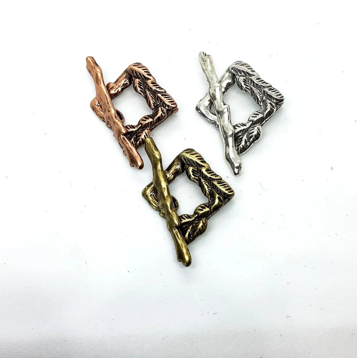 Square Leaf Toggle Clasp, JBB Findings, 15mm, 3 Finishes - The Argus Collection