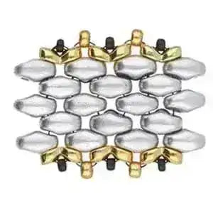 Kaparia, Cymbal Superduo Side Bead, 6 Pcs., 4 Finishes - The Argus Collection