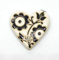 Vintage Heart, Ceramic Pendant, by Golem Design Studio - The Argus Collection