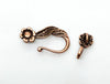 Leaf & Flower Hook & Eye Clasp, 4 Finishes - The Argus Collection