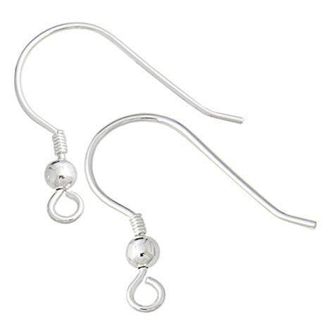 Sterling Silver Earring Wires, with 3mm Ball or Ball & Coil, 1 Pair - The Argus Collection