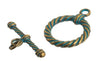 Patina Fancy Twist Toggle Clasp, 24mm - The Argus Collection