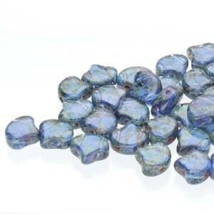 Ginko Beads, 10g. by Matubo, Sapphire Picasso - The Argus Collection