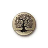 Tree of Life Button, TierraCast, 2pcs, 4 Finishes - The Argus Collection