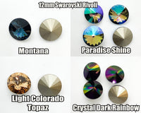 Brilliance Crystal Rivolis, 1122, 12mm, 4 Colors - The Argus Collection