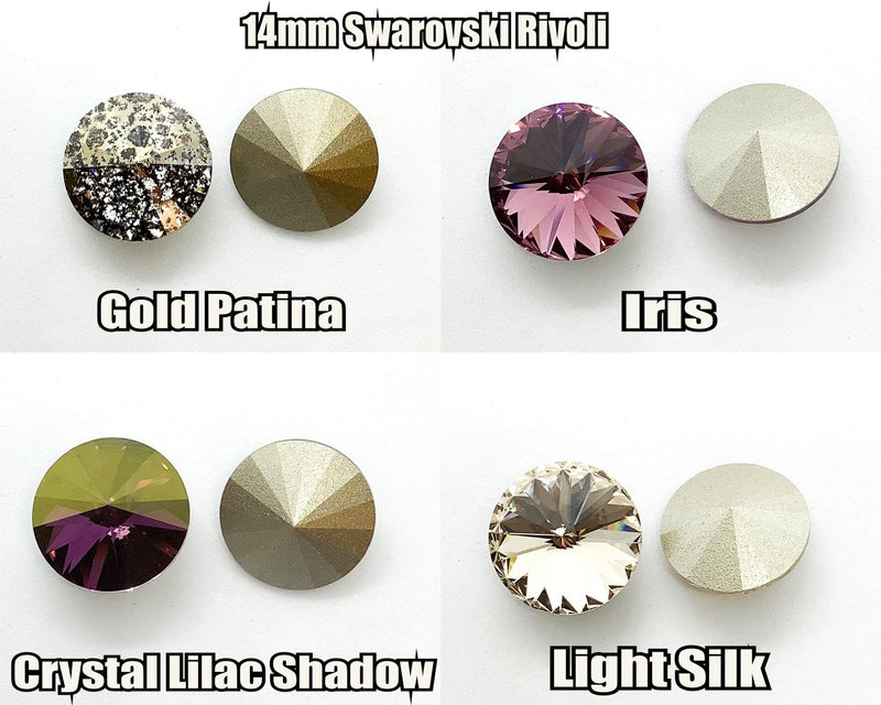 Brilliance Crystal Rivolis, 1122, 14mm, 4 Colors - The Argus Collection