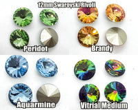 Brilliance Crystal Rivolis, 1122, 12mm, 4 Colors - The Argus Collection