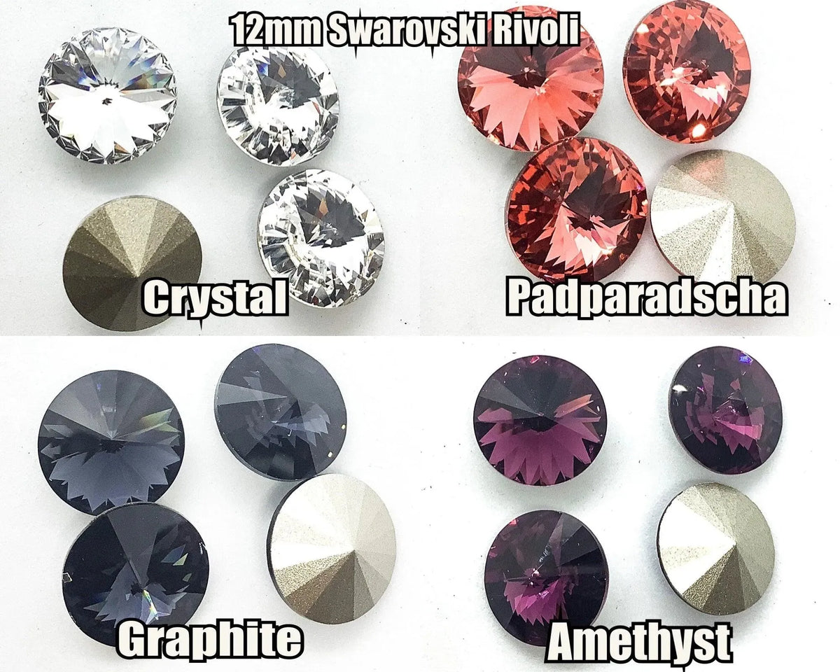 Brilliance Crystal Rivolis, 1122, 12mm, 4 Colors - The Argus Collection