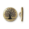 Tree of Life Button, TierraCast, 2pcs, 4 Finishes - The Argus Collection