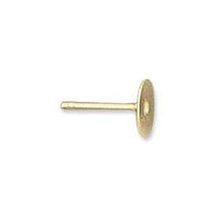 5 Pair Gold Flatback Ear Studs or Posts 10, 8, 6 or 4mm - The Argus Collection