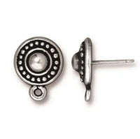 Beaded Earring Posts or Studs, Titanium Hypoallergenic Posts, 11mm - The Argus Collection