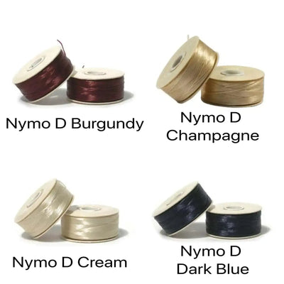 Nymo® Size D Thread, Bobbin, 21 Colors, 64yds\58.5m - ArgusCollection
