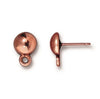 Dome Earring Studs, Titanium Posts, 6 Finishes - The Argus Collection