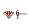 TierraCast LOTUS Ear Studs, with Titanium Posts, 4 Finishes, 1 Pair - The Argus Collection