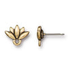 TierraCast LOTUS Ear Studs, with Titanium Posts, 4 Finishes, 1 Pair - The Argus Collection