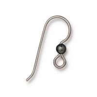 Niobium, French Earring Hooks, TierraCast, 2 or 3mm bead, 2 Pair - The Argus Collection