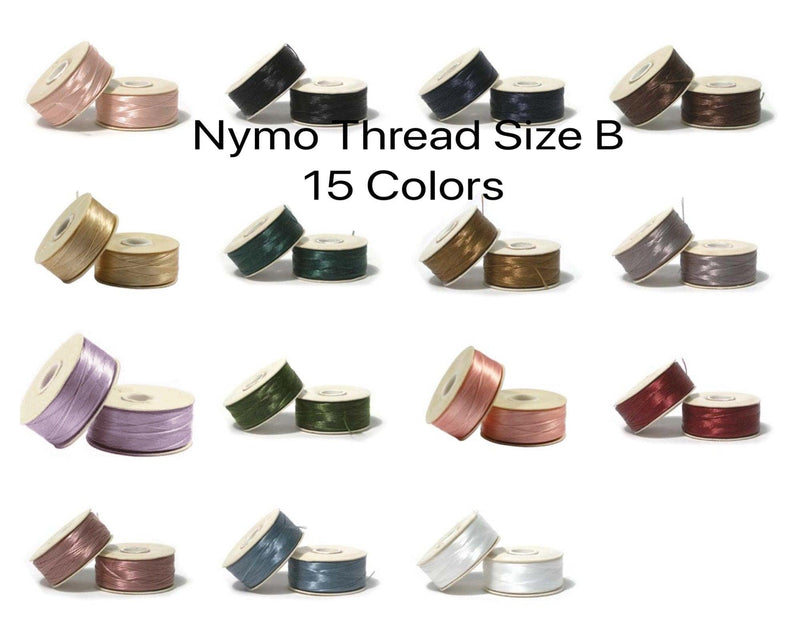 Nymo® Size B Thread, Bobbin, 16 Colors 72yds\67m. - ArgusCollection