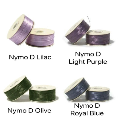 Nymo® Size D Thread, Bobbin, 21 Colors, 64yds\58.5m - ArgusCollection