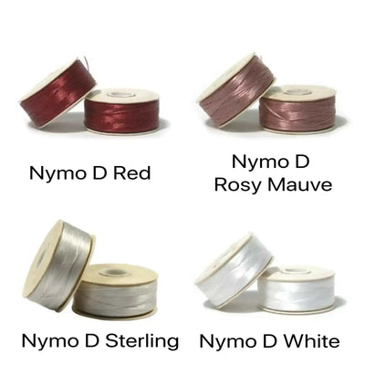 Nymo® Size D Thread, Bobbin, 21 Colors, 64yds\58.5m - ArgusCollection