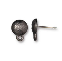 TierraCast HAMMERTONE Ear Posts or Studs, Hypoallergenic Titanium Posts, 5 Finishes, 1 Pair\Order - ArgusCollection