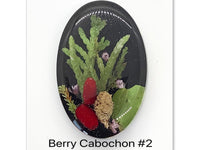 Berry Cabochons, 45x28mm, Handmade with Real Dried Plants & Flowers - The Argus Collection