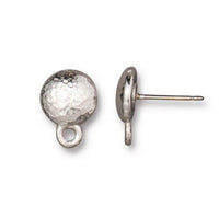 TierraCast HAMMERTONE Ear Posts or Studs, Hypoallergenic Titanium Posts, 5 Finishes, 1 Pair\Order - ArgusCollection