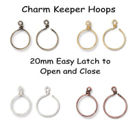 Charm Keeper Hoops, 20mm in 4 Finishes - The Argus Collection