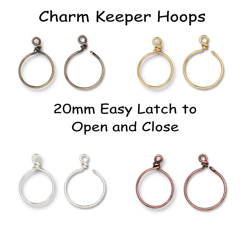 Charm Keeper Hoops, 20mm in 4 Finishes - The Argus Collection