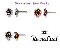 TierraCast SUCCULENT Ear Posts or Studs. 1 Pair - The Argus Collection