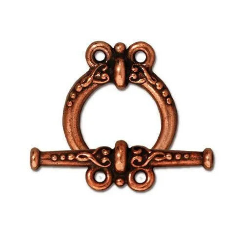 Heirloom 2-Strand Toggle Clasp, 15mm, by TierraCast, 3 Finishes - The Argus Collection