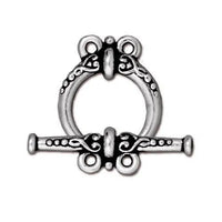 Heirloom 2-Strand Toggle Clasp, 15mm, by TierraCast, 3 Finishes - The Argus Collection