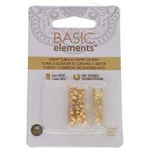 Crimp Tube & Stardust Cover Set, Basic Elements, 48 Pieces - The Argus Collection