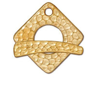 Hammertone Square Toggle Clasp, 24mm, by TierraCast, 4 Finishes - The Argus Collection