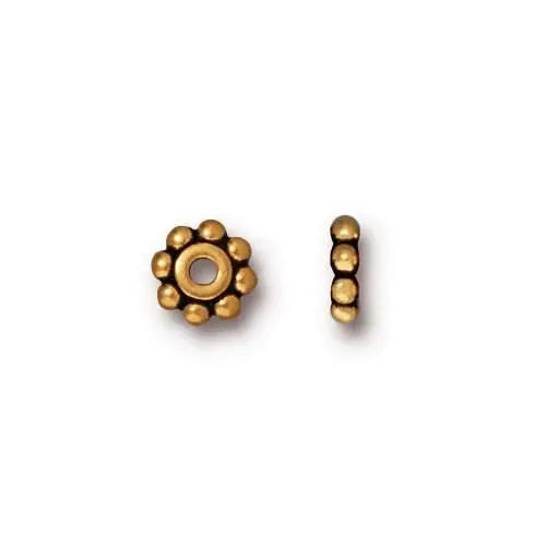 Heishi Daisy Spacer Beads, 6mm in 6 Finishes - The Argus Collection