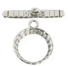 Ribbed Toggle Clasp, 10mm, The Bronze Line, 2 Finishes - The Argus Collection