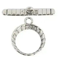 Ribbed Toggle Clasp, 10mm, The Bronze Line, 2 Finishes - The Argus Collection