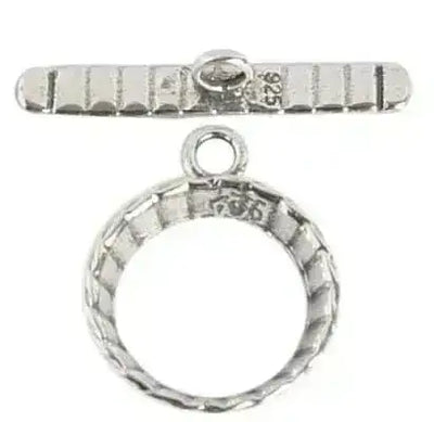 Ribbed Toggle Clasp, 10mm, The Bronze Line, 2 Finishes - The Argus Collection