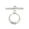 Ribbed Toggle Clasp, 10mm, The Bronze Line, 2 Finishes - The Argus Collection