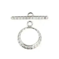 Ribbed Toggle Clasp, 10mm, The Bronze Line, 2 Finishes - The Argus Collection